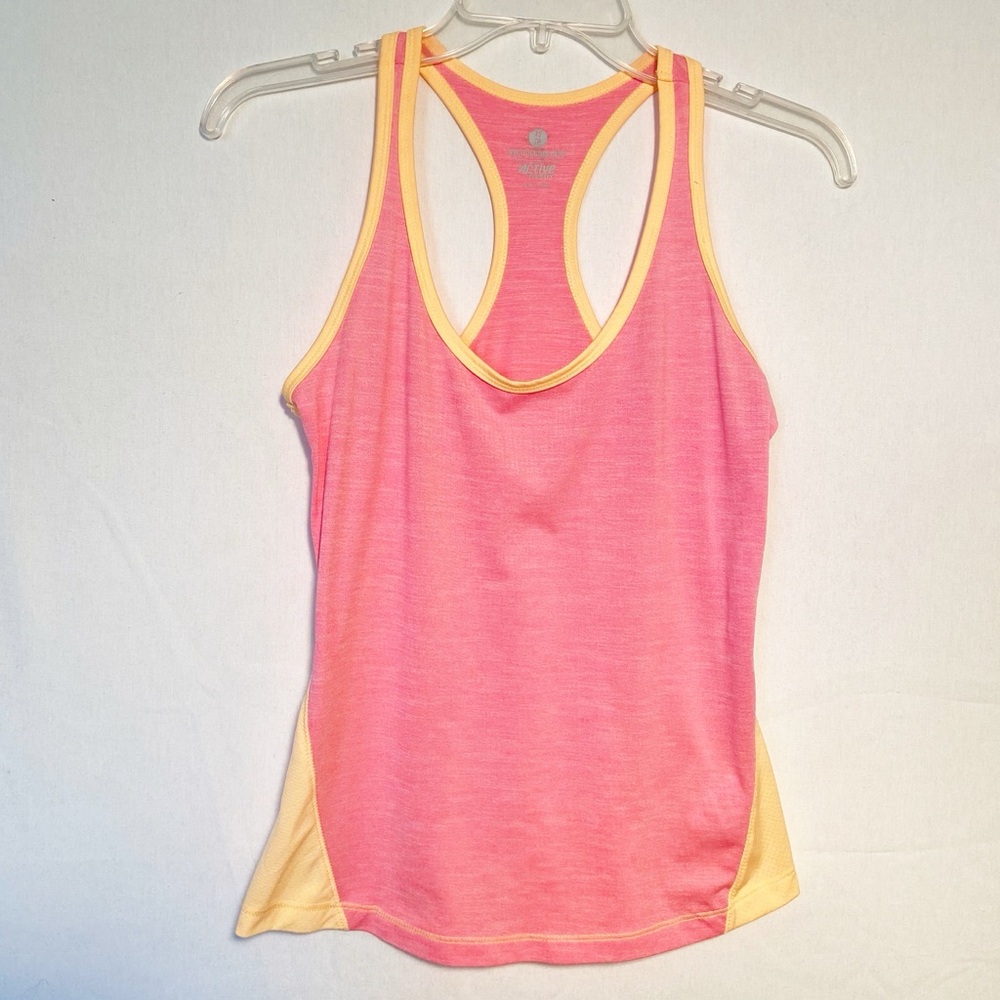 Old Navy Active Racerback Tank Top Womens Size XS Neon Orange Workout Activewear
